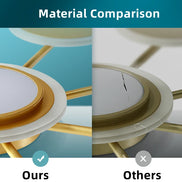 Modern Led Chandelier Gold Aluminum Luxury Pendant Lights For Living Room Bedroom Study Room K9 Crystal Decorative Lamps 90-260V