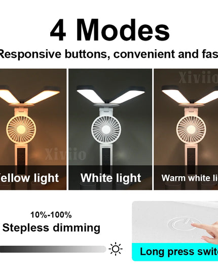 Rechargeable Led Desk Lamp for Study Table Lamp Led Eye Caring Light With 3 Color Modes Dimmable Reading Study and Office Work