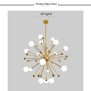 Modern Global Led Chandelier Kitchen Restaurant Living Room Pendant Lamp Organic Glass Acrylic Artificial Satellite Decor Lights