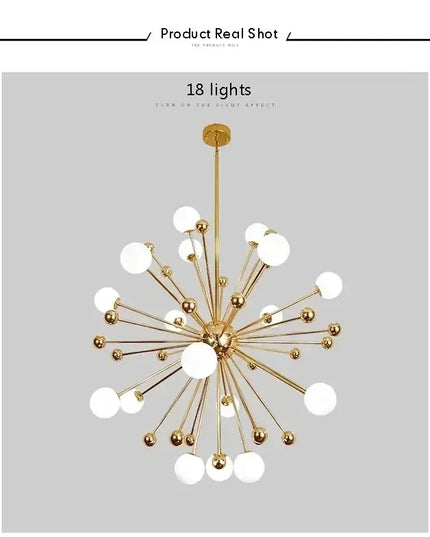 Modern Global Led Chandelier Kitchen Restaurant Living Room Pendant Lamp Organic Glass Acrylic Artificial Satellite Decor Lights