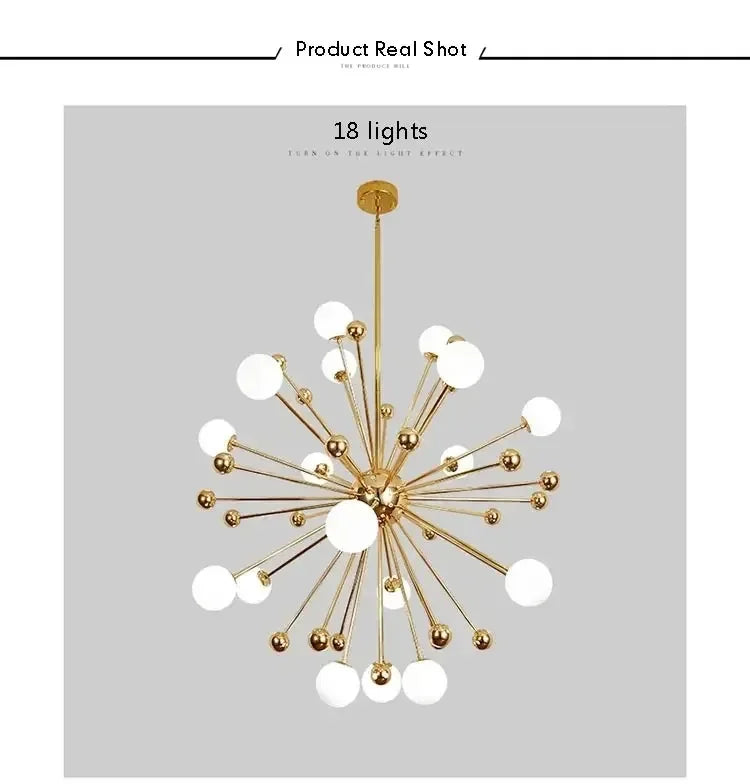 Modern Global Led Chandelier Kitchen Restaurant Living Room Pendant Lamp Organic Glass Acrylic Artificial Satellite Decor Lights