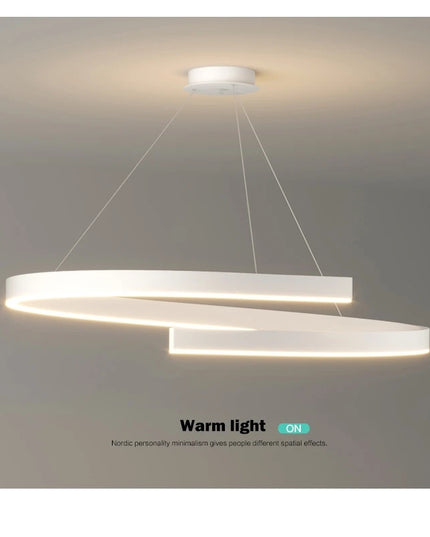 Modern LED spiral chandelier is suitable for living room dining room bedroom study villa home decoration lighting room decoratio