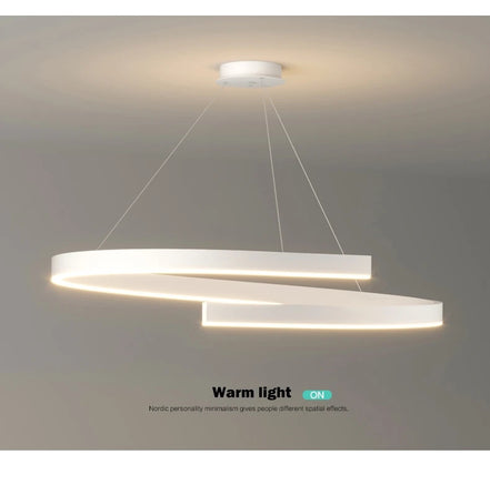 Modern LED spiral chandelier is suitable for living room dining room bedroom study villa home decoration lighting room decoratio