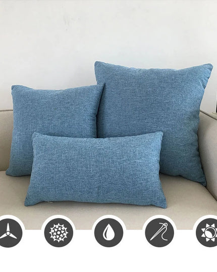 Solid Sofa Cushion Cover 30X50/40X4045X45/40X60/50X50/55X55/60X60 Cozy Linen Home Office Throw Pillow Cover Case