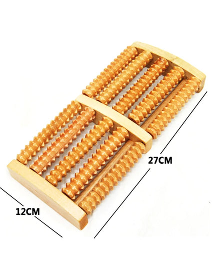 Dual Wooden Foot Feet Massager Roller Relieves Plantar Fasciitis Heel Arch Pain Stress Relief & Relaxation Gift Tool Product