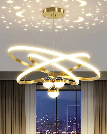 Modern led dining room chandeliers simple ring chandelier living bedroom Lights home indoor lighting decorative Pendant Lamps