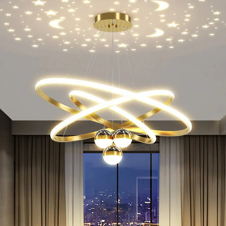 Modern led dining room chandeliers simple ring chandelier living bedroom Lights home indoor lighting decorative Pendant Lamps