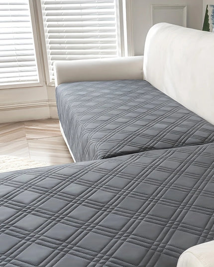 1 Set Water-repellent Geometric Sofa Cushion Grey Non-Slip Mat Blanket Living Room Universal Sofa Covers 90*160&90*210