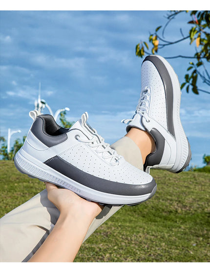Men's Lightweight Golf Shoes-Breathable Sports Casual Shoes, Lace-Up Design, Non-Slip Rubber Sole-Universal in All Seasons