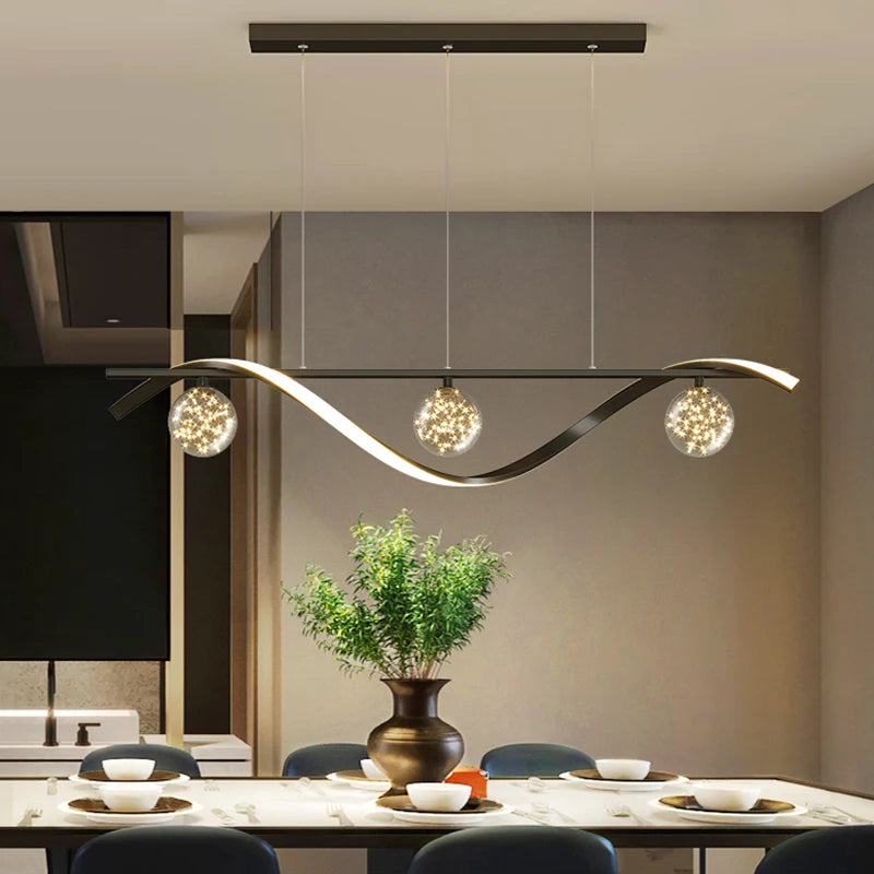 New Modern Led Chandelier For Living Room Dining Room Kitchen Ceiling Pendant Lights Nordic Minimalist Dining Tables Lamps