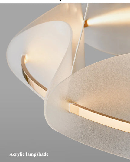 Modern leaf chandelier luxury designer Acrylic ring light Dining Room Home Bedroom Kitchen Hanging Lights Decor sofa living room