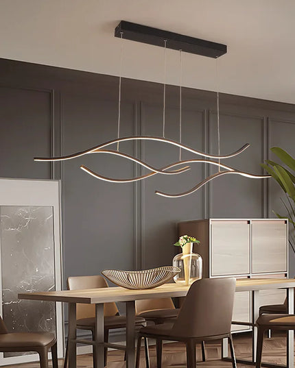 Modern Minimalist Led Chandelier Creative Personality Dining Room Bar Pendant Light Lighting Kitchen Hanging Lamp Lustre Fixture