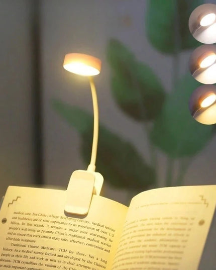 LED Portable Clip Table Lamp USB Rechargeable Clip Desk Lamp Bed Reading Night Light Touch 3 Dimming Modes Eye Protection Light
