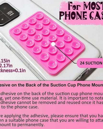Candy Color Silicone Suction Phone Case Mount Non Slip Suction Cup Phone Stand Silicone Phone Holder For Selfies and Videos