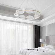 Modern leaf chandelier luxury designer Acrylic ring light Dining Room Home Bedroom Kitchen Hanging Lights Decor sofa living room