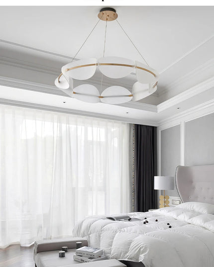 Modern leaf chandelier luxury designer Acrylic ring light Dining Room Home Bedroom Kitchen Hanging Lights Decor sofa living room