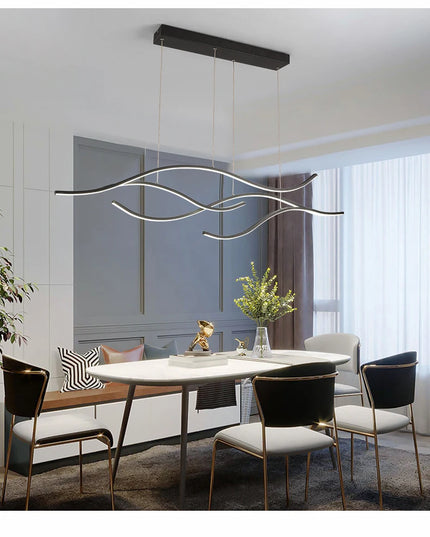 Modern Minimalist Led Chandelier Creative Personality Dining Room Bar Pendant Light Lighting Kitchen Hanging Lamp Lustre Fixture