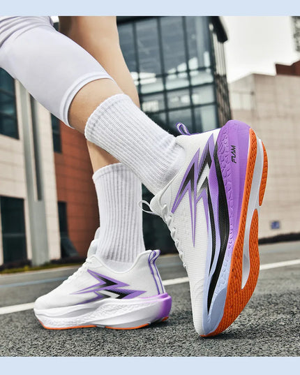 Running Shoes Speciality Marathon Men Sports Breathable Lightweight Carbon Board Women's Comfortable Athletic Nonskid Sneakers