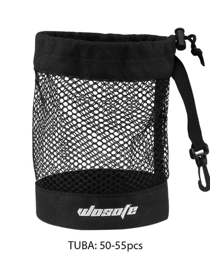 1pc  Black Golf Ball Pouch Bag, with High Quality Mesh Nylon and Hanging Plastic Clip,Convenient To Hang On Golf Bag