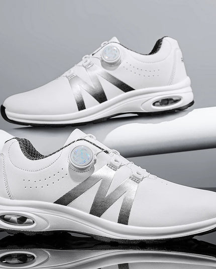 Golf Shoes Air Cushion Men Sports Running Driving Shoes Breathable Lightweight Comfortable Athletic Nonskid Rotating Sneakers