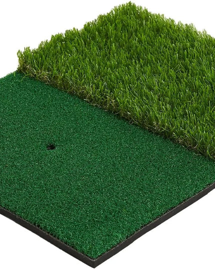 Golf Hitting Mat Artificial Turf Golf Practice Mat with Tee Hole Portable for Training Swing & Chipping in Backyard, Garage, Bas