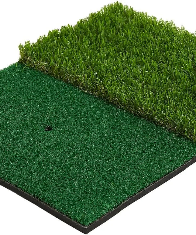 Golf Hitting Mat Artificial Turf Golf Practice Mat with Tee Hole Portable for Training Swing & Chipping in Backyard, Garage, Bas