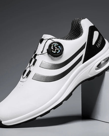Golf Shoes Air Cushion Men Sports Running Driving Shoes Breathable Lightweight Comfortable Athletic Nonskid Rotating Sneakers
