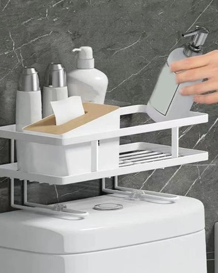 Space Saver Over Toilet Shelf, No Drill Bathroom Organizer for Towels & Toiletries,Maximizes Vertical Storage in Small Bathrooms
