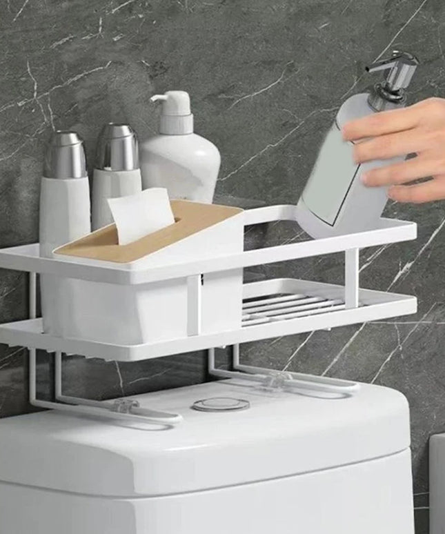 Space Saver Over Toilet Shelf, No Drill Bathroom Organizer for Towels & Toiletries,Maximizes Vertical Storage in Small Bathrooms