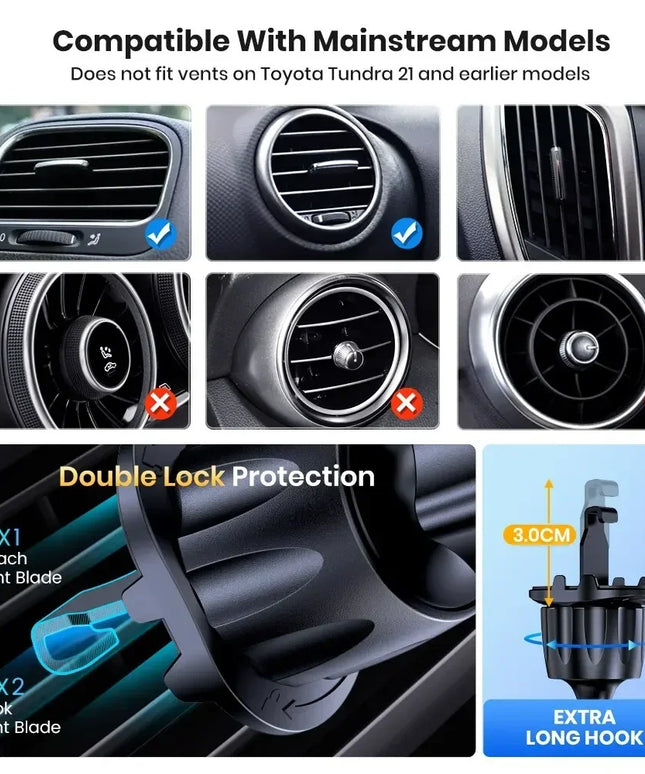 New Universal Car Bracket Gravity Auto Phone Holder Car Air Vent Clip Mount Mobile Phone Holder Cell Phone Stand For All Phones