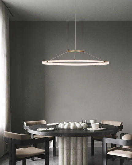 Modern Round Restaurant Chandelier Lighting LED Used For Kitchen Living Room Decoration Hanging Ring Dining Room Table Lamps