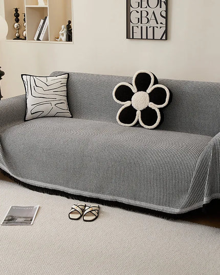 Sofa Towel  with Full Coverage Ins Cream Wind Cotton Yarn Camping Blanket Sofa Cushion Cover All  Season Universal All Inclusive