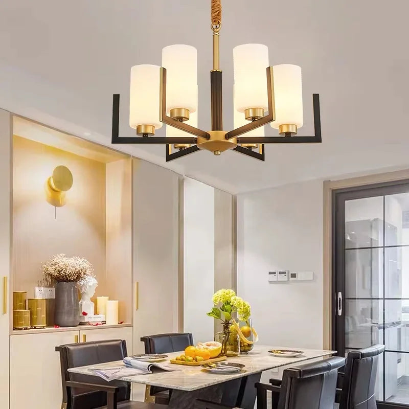 Modern Modern Led Chandelier Nordic Living Room Lamp Retro Simple Dining Room Decoration Iron Art LED Hanging Lamps Pendant Ligh