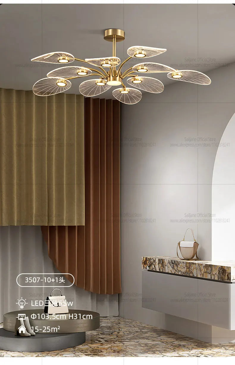 Modern LED Chandelier Suitable For Villa Living Room Ceiling Lights Art Bedrooms Kitchens Home Decoration Lamp Indoor Lighting