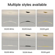 Modern LED Chandelier for Dining Room Kitchen Bar Living Bedroom Ceiling Pendant Lamp Black Simple Design Chandelier Light