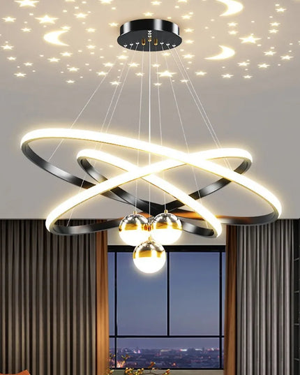 Modern led dining room chandeliers simple ring chandelier living bedroom Lights home indoor lighting decorative Pendant Lamps