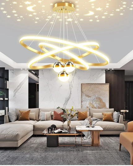 Modern led dining room chandeliers simple ring chandelier living bedroom Lights home indoor lighting decorative Pendant Lamps