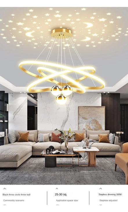 Modern led dining room chandeliers simple ring chandelier living bedroom Lights home indoor lighting decorative Pendant Lamps