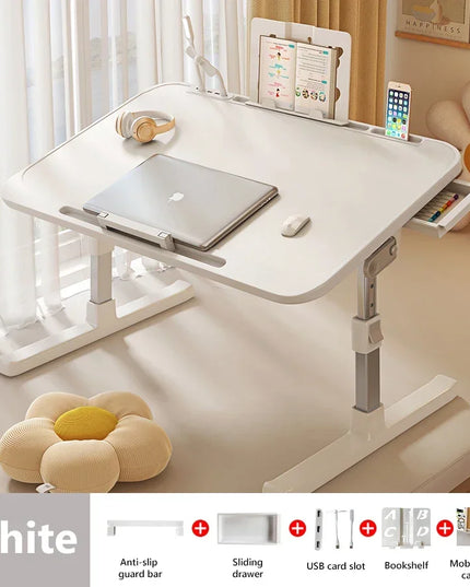 Computer Desk Bed Top Desk Adjustable Folding Simple Home Bedroom Sitting Floor Bay Window Laptop Office Small Desk Board