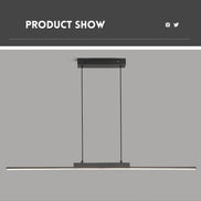 Modern LED Chandelier Featuring Minimalist Linear Panel Design 80/100cm Textured Pendant Light For Dining Rooms Bedrooms  Studie