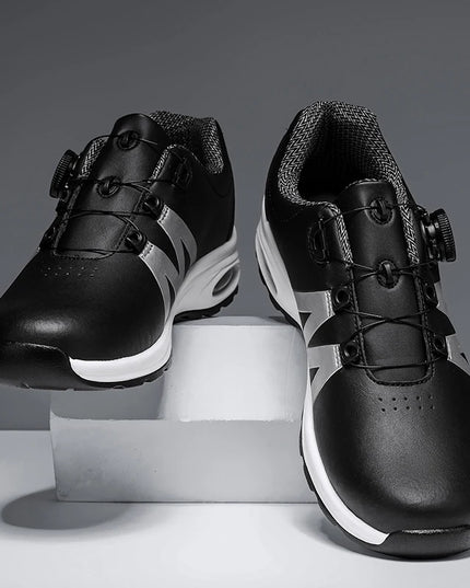 Golf Shoes Air Cushion Men Sports Running Driving Shoes Breathable Lightweight Comfortable Athletic Nonskid Rotating Sneakers