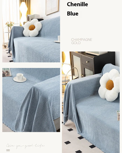 Home Sofa Cover With Tassel Living Room Sofas Blanket Cover Sofa Cover Seat 3 Seater Sofa Blanket Cover Beige