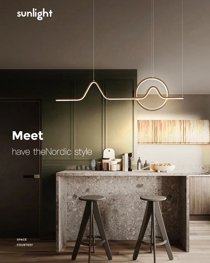 Modern LED Ceiling Chandelier Dining Table Indoor Lighting Chandeliers Kitchen Pendant Light Living Room Decoration Hanging Lamp