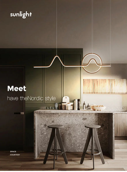 Modern LED Ceiling Chandelier Dining Table Indoor Lighting Chandeliers Kitchen Pendant Light Living Room Decoration Hanging Lamp