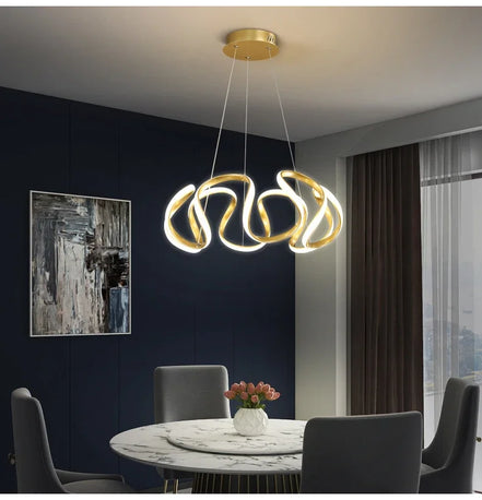 Modern Stylish Lustre LED Chandelier Art Design Pendant Light Living Kitchen Ceiling Lamps Home Room Decoration Lighting Fixture