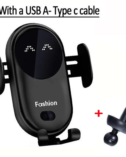 VIKEFON 30W Car Wireless Charger Car Phone Holder for iPhone 12 Pro Max 11 Pro X MAX 8 7 Plus Intelligent Infrared Phone Holder