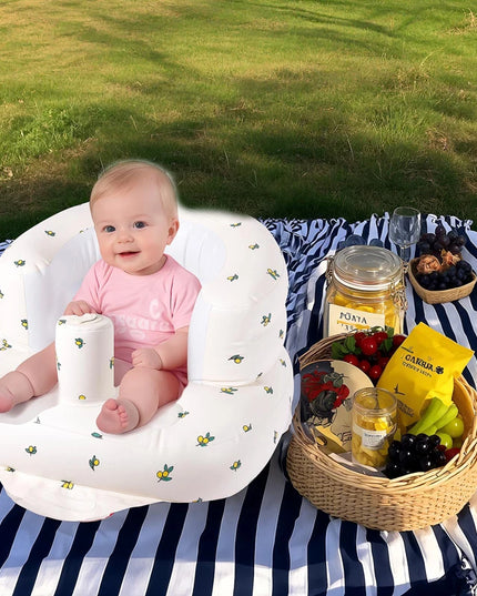 Children Inflatable Sofa,Inflatable Baby Sofa for Babies 3 Months & Up,Baby Seats for Infants, Blow Up with Built in Air Pump