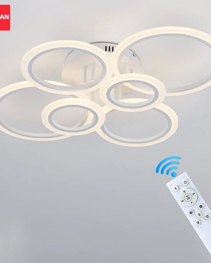 Modern LED Chandelier Home Lighting Ring Ceiling Mount Chandelier Living Room Bedroom Lighting lustre Ceiling pendant lamp