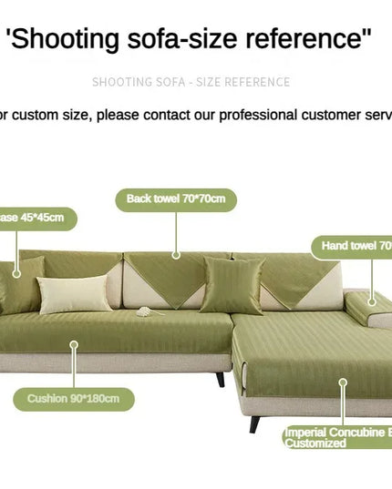 Ice Silk Sofa Cushion Summer Summer Cool Cushion Cushion 2023 New Anti slip Backrest Full Cover Cloth Towel Set