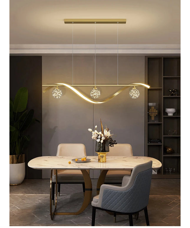 Modern LED Chandelier for Living Room Dining Room Glass Ball Kitchen Lamp Home Decor Lighting Novelty Nordic LED Hanging Lights